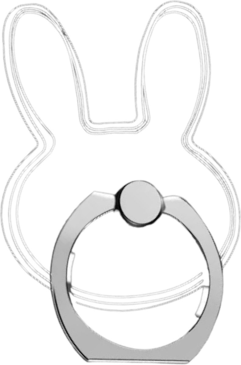Bijoux by Ive - Transparant konijn ringvinger houder / standaard voor je mobiele telefoon