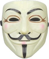 TECQX Anonymous Masker Origineel - Geel - Zwart - Vendetta - Guy Fawkes - Leuk voor Halloween - Verkleedpartijtje - 2 stuks