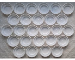 25 x Witte Kunststof Schaaltjes - Ø 12 cm – Hoogte 3.5 cm - Kerststukje maken -Bloemstukje maken-Paasstukje maken- Lentestukje-Herfststukje-Zomer stukje-OAS-006