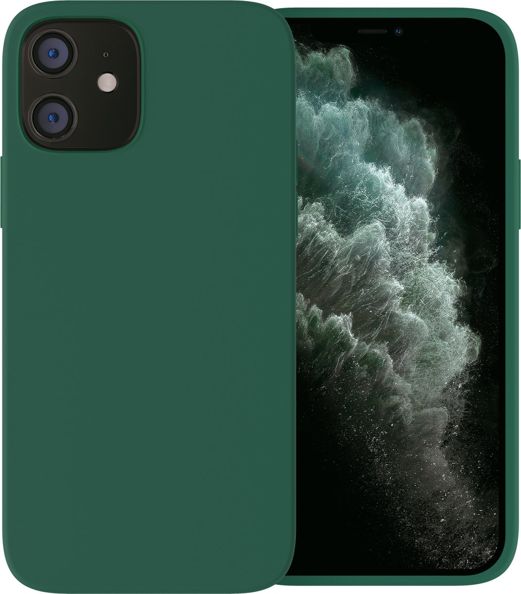 Ceezs geschikt voor Apple iPhone 12 Mini hoesje siliconen / geschikt voor Apple iPhone 12 Mini case silicone groen