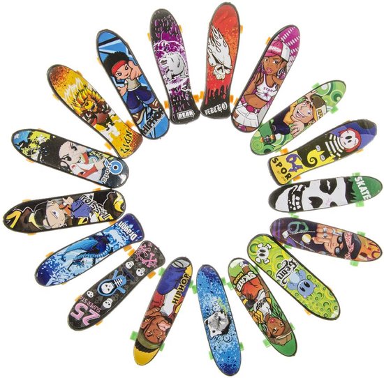 Fingerboard 6 STUKS - Vinger Skateboard - Voor Kinderen - Uitdeelcadeau - Traktatie - Speelgoed - Merkloos