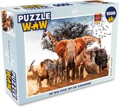 Puzzel Dieren - Giraffe - Olifant - Legpuzzel - Puzzel 1000 stukjes volwassenen