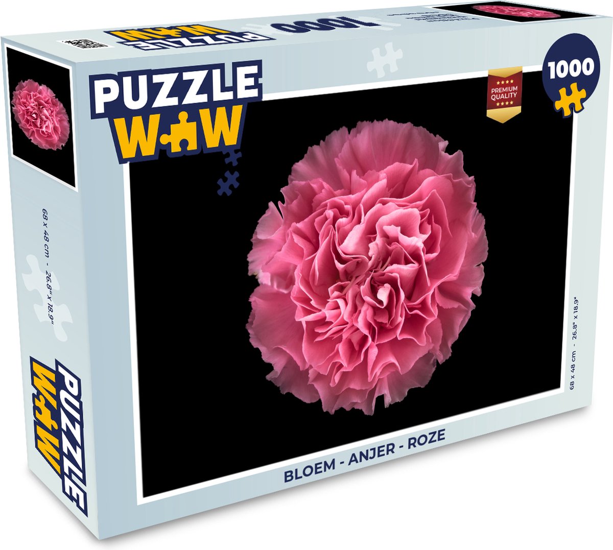 Puzzel Bloem - Anjer - Roze - Legpuzzel - Puzzel 1000 stukjes volwassenen