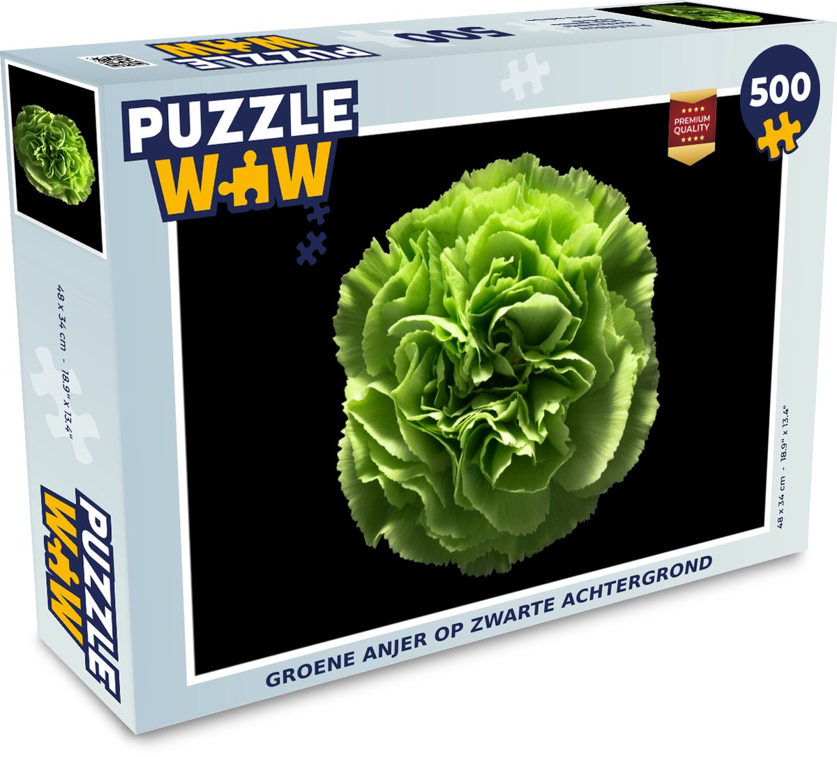 Puzzel Groen - Anjer - Bloemen - Legpuzzel - Puzzel 500 stukjes