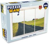 Puzzel Doorkijk - Weg - Gras - Legpuzzel - Puzzel 1000 stukjes volwassenen