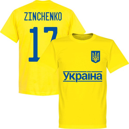 Oekraïne Zinchenko 17 Team T-Shirt - Geel - M