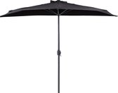Bol.com Beliani GALATI - Halfronde parasol - Zwart - Kunststof aanbieding