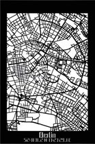 Citymap Berlijn Eikenhout - 60x90 cm - Stadskaart woondecoratie - Wanddecoratie - WoodWideCities