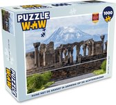 Puzzel Ruïne met de Ararat in Armenië op de achtergrond - Legpuzzel - Puzzel 1000 stukjes volwassenen