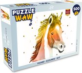 Puzzel Paard - Kleuren - Wit - Meisjes - Kinderen - Meiden - Legpuzzel - Puzzel 500 stukjes