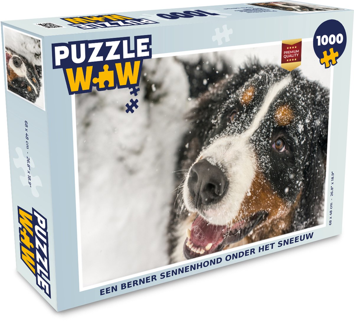 Puzzle Un Bouvier Berner sous la neige - Puzzles - Puzzle 1000