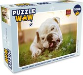 Puzzel Engels - Bulldog - Tuin - Legpuzzel - Puzzel 1000 stukjes volwassenen