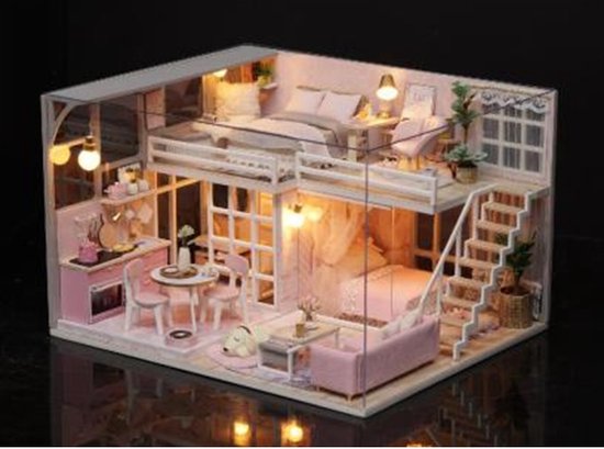 Maison miniature - kit - Loft miniature - Appartement - Maison de bricolage  - Loft cool