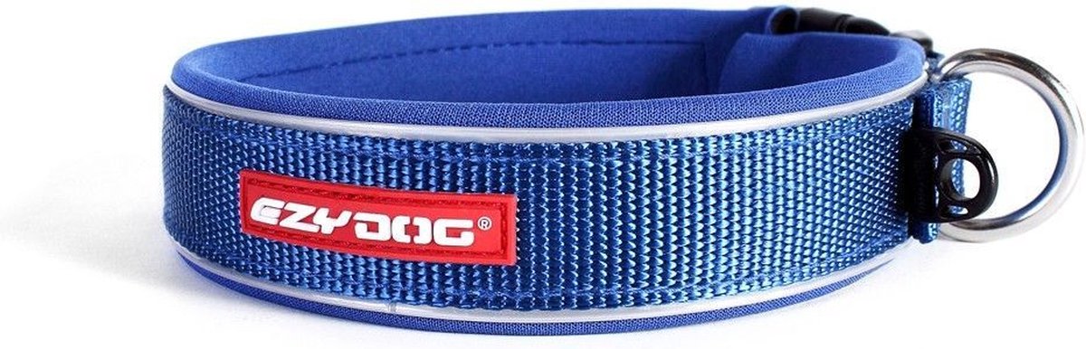 EzyDog Neo Classic Hondenhalsband - Halsband voor Honden - 30-33cm - Blauw - Ezydog