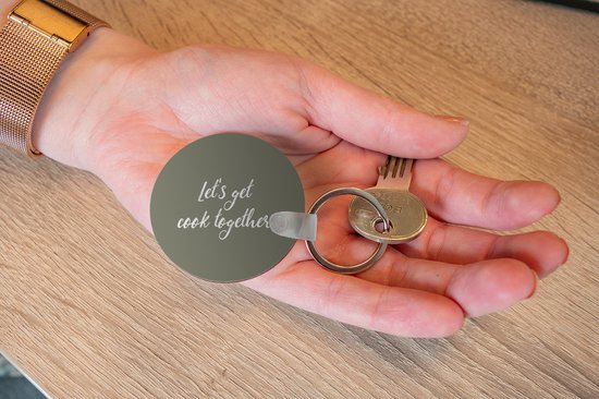 Porte-clés - Proverbes - Let's cuisiner ensemble - Citations - Cuisine - Plastique - Rond - Distribution de cadeaux