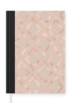 Cahier - Cahier d'écriture - Motifs - Or rose - Beige - Cahier - Format A5 - Bloc-notes - Cadeaux Sinterklaas - Distribution de cadeaux pour enfants - Cadeaux chaussures - Petits cadeaux
