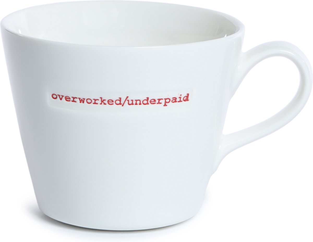 Keith Brymer Jones Bucket mug - Beker - 350ml - overworked/ underpaid -
