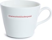 Keith Brymer Jones Bucket mug - Beker - 350ml - overworked/ underpaid -