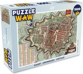 Puzzel Kaart - Groningen - Vintage - Legpuzzel - Puzzel 1000 stukjes volwassenen
