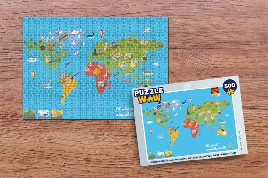 Almachtig Doe alles met mijn kracht Chemie Puzzel Wereldkaart Kinderen - Modern - Symbolen - Legpuzzel - Puzzel 500  stukjes | bol.com