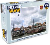 Puzzel Schepen in de haven van Volendam - Legpuzzel - Puzzel 500 stukjes