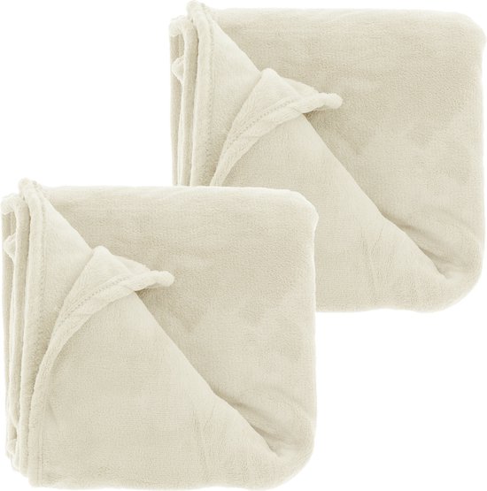 De Witte Lietaer Fleece plaid Cosy - 150 x 200 cm - Ice blue