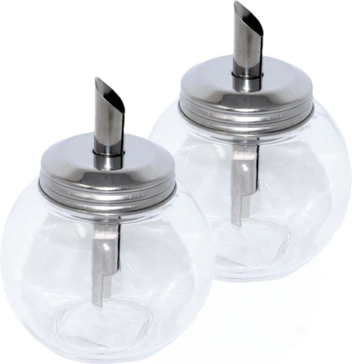 Concorde - Suikerpot/Suikerstrooier - 2x stuks - glas - 250 ml - 8 x 11 cm