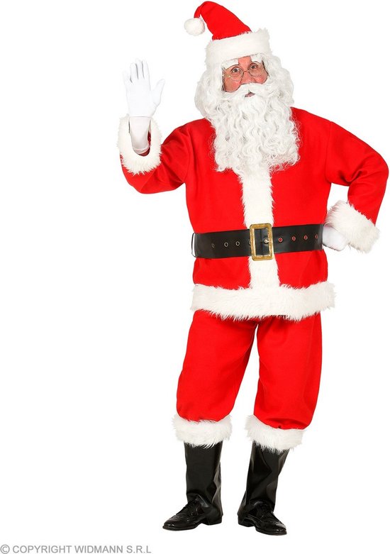 Volwassen Winter Kerst Kostuum 7Pcs Deluxe Kerstman Vader Cosplay Volledig Pak Fancy Dress Hoed Top Broek Handschoenen Sjaal Mannen Cosplay Kerst Sets – koop de beste producten in de online winkel
