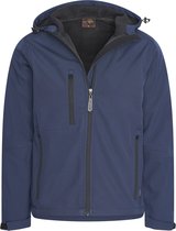 Cappuccino Italia - Veste Outdoor Homme Softshell Hood Jacket Marine - Blauw - Taille L