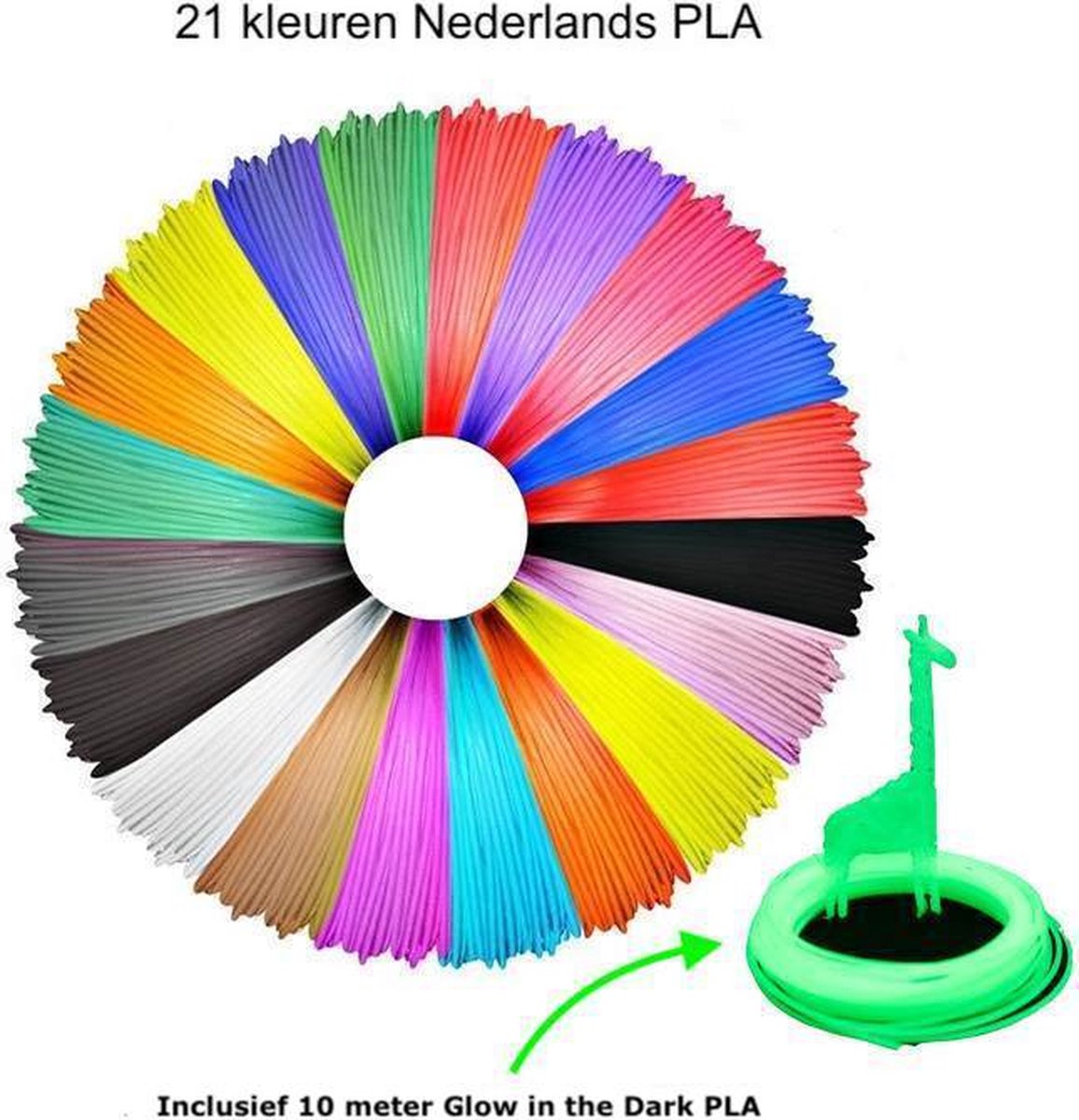 Filament pour stylo 3D - PLA - 1,75mm - 110 mètres - 22 couleurs - recharge  