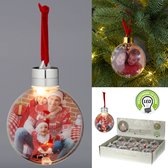 Boule de Noël - Décorations pour sapins de Noël - BOULE - Propre photo - Lumière LED - Ø 8cm - Décoration de Noël - Astuce de Noël - Cadeau de Noël