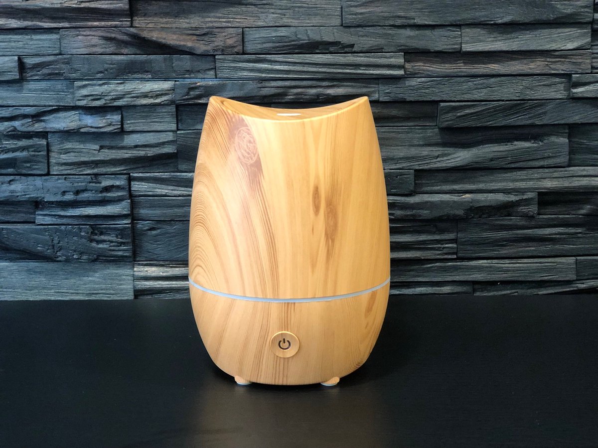 Aroma verdamper light wood geurverspreider electric diffuser 7 kleuren led verlichting sfeer