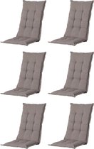 Madison - Tuinkussen - Universeel - Lage Rug - 6 st. - Outdoor Panama Taupe - 105x50cm - Taupe - Tuinstoelkussens - Standaardstoel