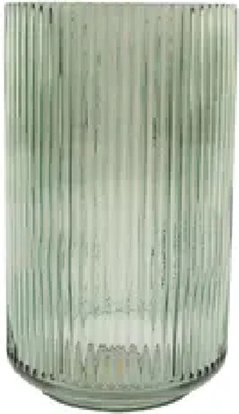 POINT VERGULE -  vaas uit glas groen Ø 10.5cm H 17.5cm