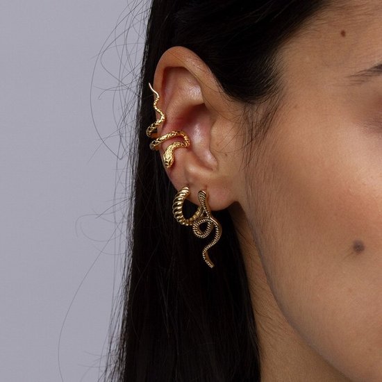 Slang Ear Cuff Snake 18K Vergulde Ear Cuff 2 Stuks bol