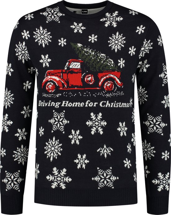 Ugly Christmas Sweater Conduire à la maison pour Noël | Taille M | pull de noel dames | Pull de Noël homme