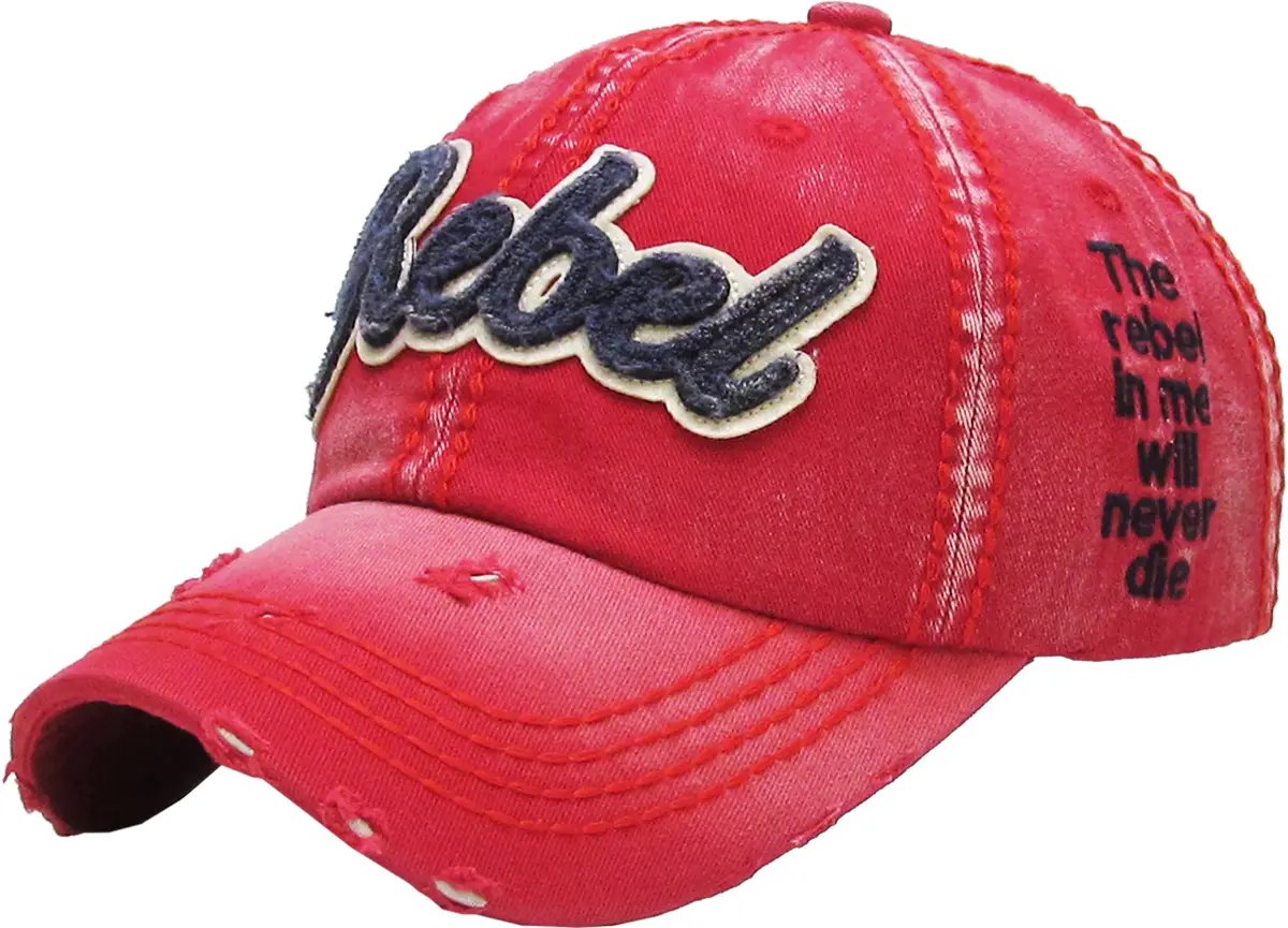 KB-ETHOS® Baseball Cap - KBVT-670 RED - Rebel - Heavy Stone Washed - Rood