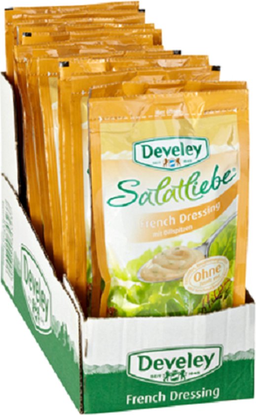 Develey Salatliebe French Dressing portieverpakking 15 vet 14 x 75 ml