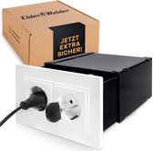 BERKATMARKT - Elder Welder® Safe for sockets, small, discret, wall box, strong, secret socket for storage money, secret cachette in silver, house, with key, secret case