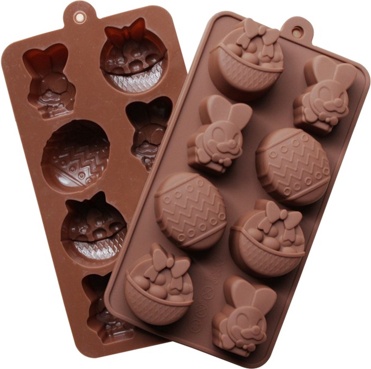 chocoladevorm Pasen - siliconen vorm mal voor ijsblokjes ijsklontjes chocolade fondant