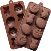 chocoladevorm Pasen - siliconen vorm mal voor ijsblokjes ijsklontjes chocolade fondant