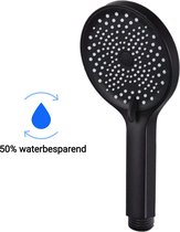 Maatworkz - Waterbesparende Douchekop + Waterfilter - Handdouche - Hoge Druk - Luxe Design - Regendouche - ø 13 CM - 3 Standen - Zwart