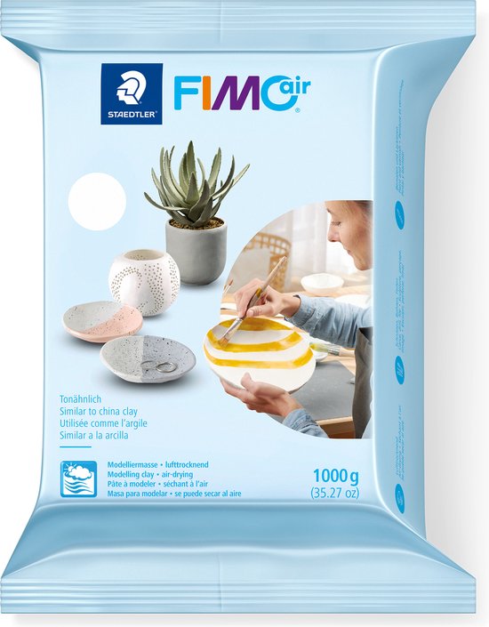 FIMOair - luchtdrogende boetseerklei - 1 kg - wit - Fimo