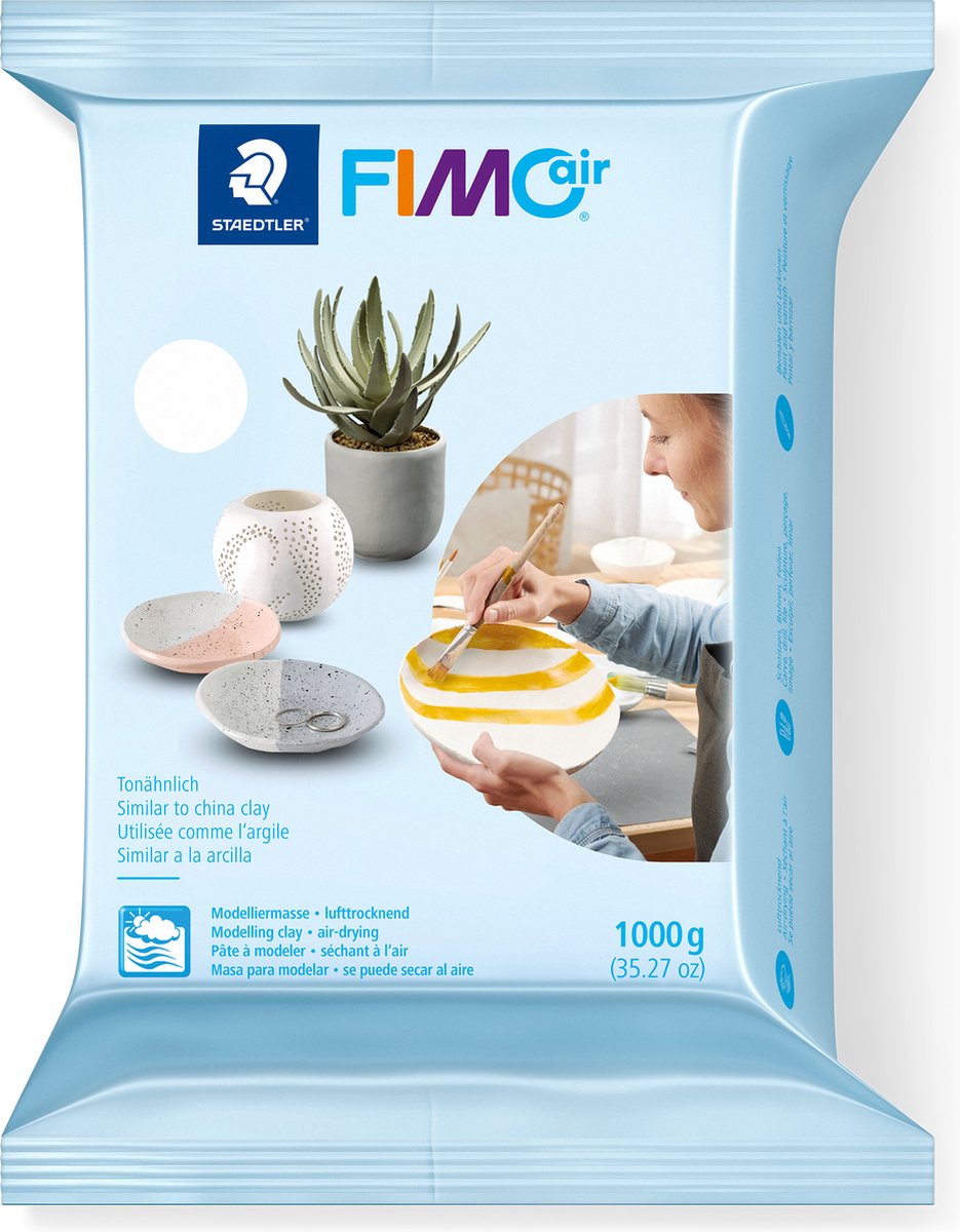 FIMOair - luchtdrogende boetseerklei - 1 kg - wit — afbeelding 2