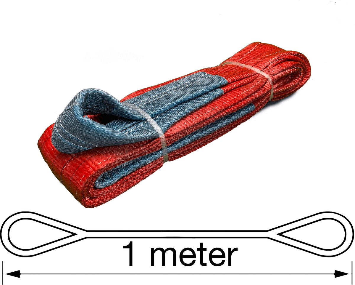 TETRA Hijsband - Werklast 5 Ton - Lengte 1 Meter - Hijsbanden - Heffen - Hijsen