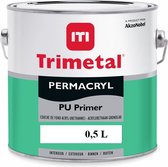 Trimetal Permacryl Pu primer - Dekkende watergedragen grondlaag voor diverse ondergronden - binnen en buiten - 0.50 L wit