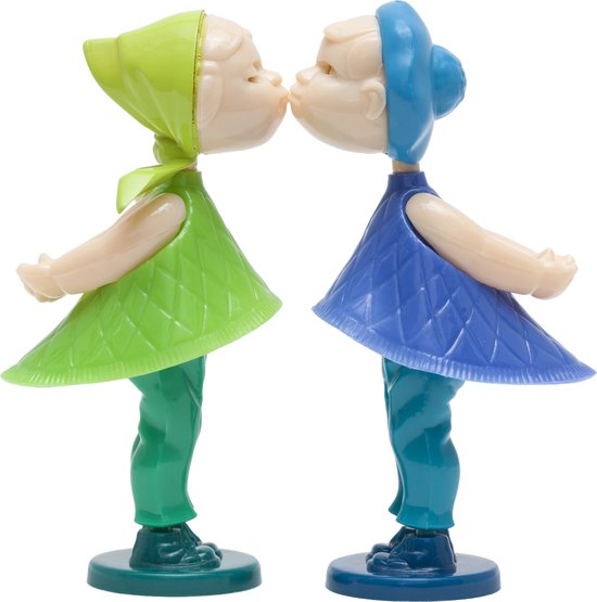 ByBas - Decoratieve Poppetjes Kissings Dolls - Blauw/Groen