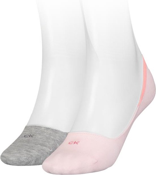 Calvin Klein Footie Low Cut (2-pack) - dames onzichtbare sokken - roze - Maat: 35-38