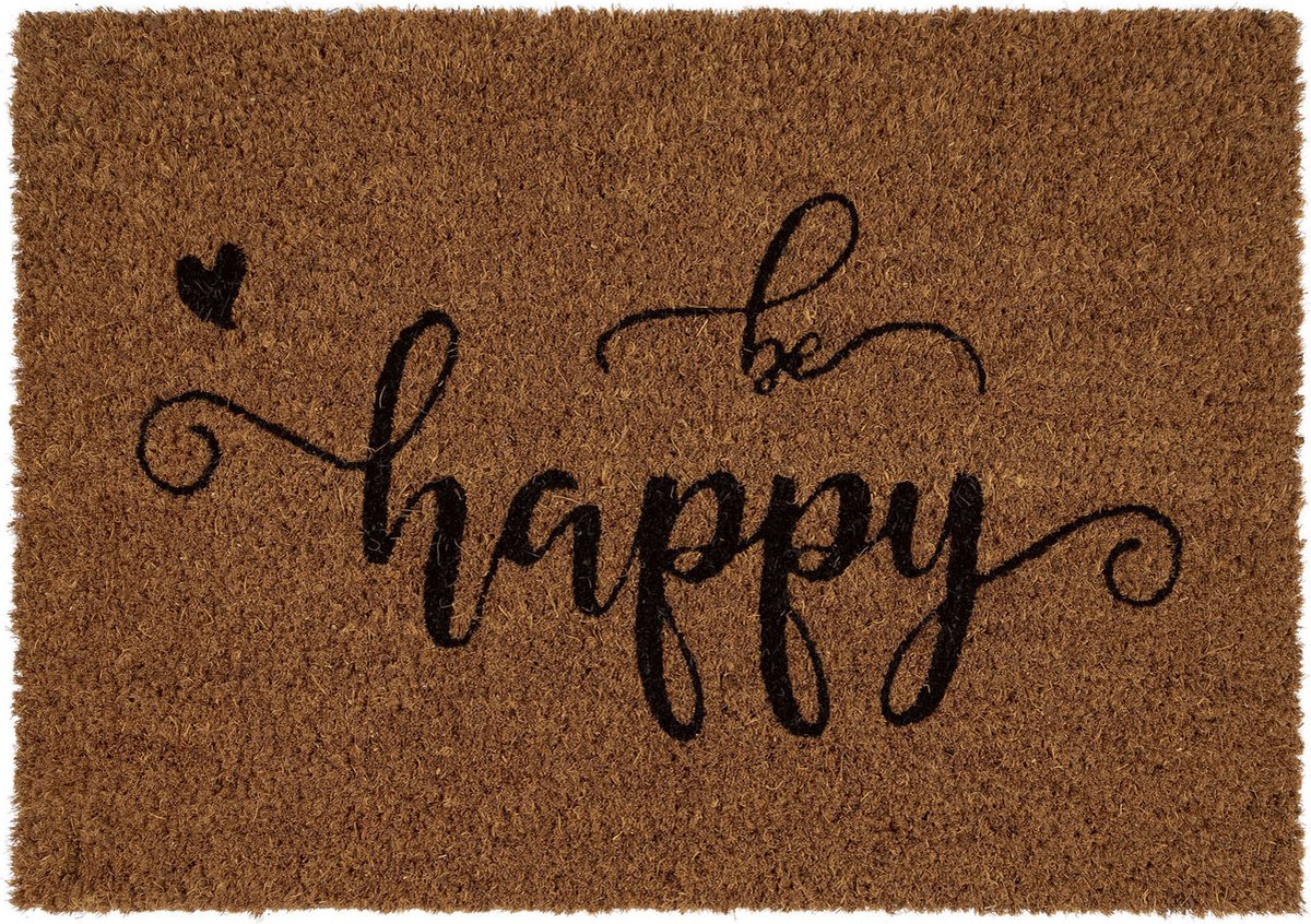 Livarno home Deurmat 60 x 40cm Be happy
