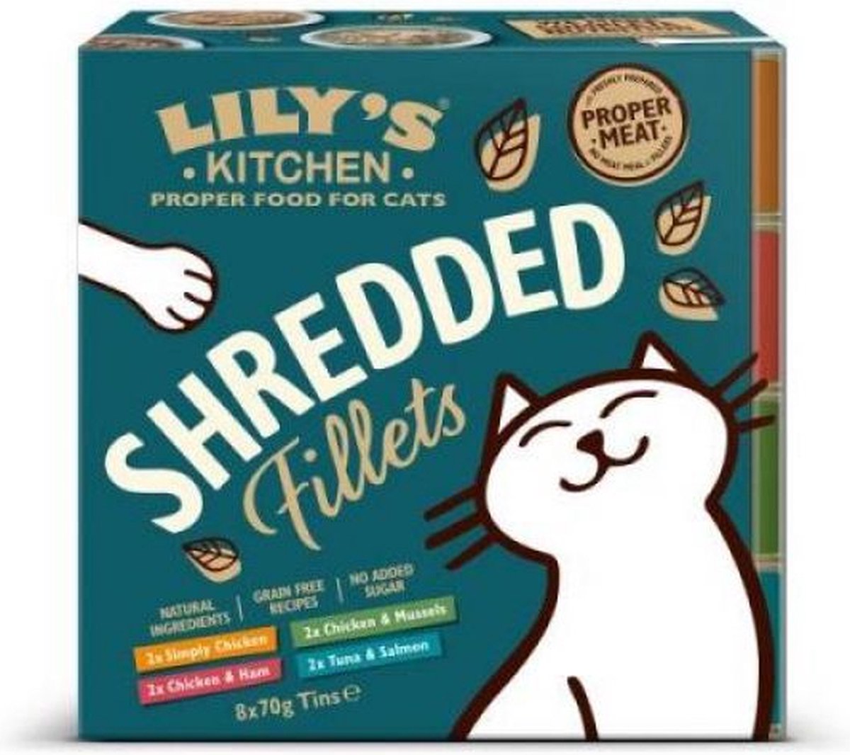 Lily's kitchen shredded fillets multipack kattenvoer 3x 8x70 gr